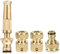 4 Stück Messing Gartenschlauch Düse Set,Messing Reinigungsspritze für 13mm (1/2) Schlauch,Schnellanschluss,Gartenschlauchanschluss,für Garten Bewässerung und Haustier waschen