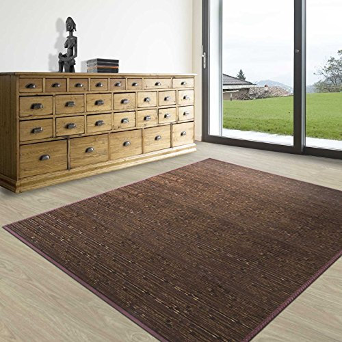KARAT Tapis en Bambou - Chêne - pour Salle de Bains et Salon - 100% Bambou pour Un intérieur Naturel (120 x 180 cm)