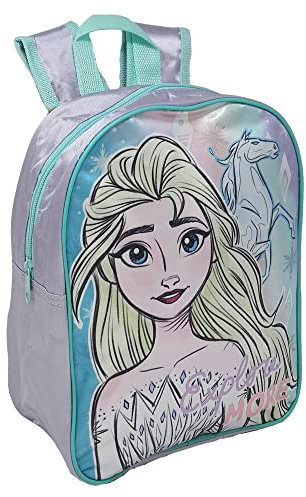 Zaino Asilo Frozen II, Disney, Elsa, Anna, borsa, scuola, tempo libero, passeggio, mare, 28 x 22 x 10 cm, lilla - 1000E281404