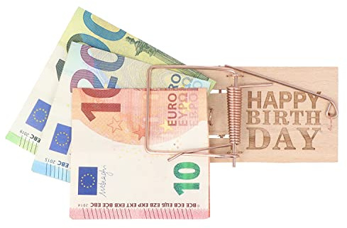 Spruchreif | Mausefalle Geldgeschenk | Lustige Geschenke | Geldgeschenkideen | Lustige Geburtstagsgeschenkidee | Mausefalle mit Spruch | Happy Birthday