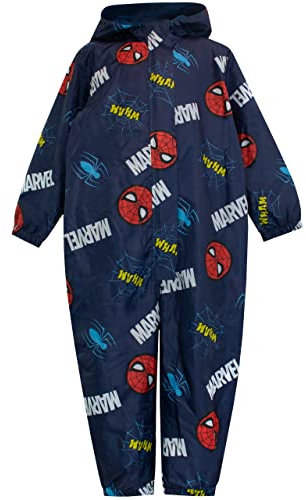 Marvel Puddle Suit | Spiderman All in One Suit For Kids | Boys Rain Suit | Blue 4-5 Years