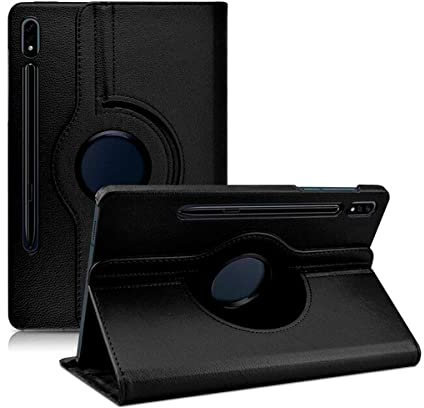 TODOBARATO 24HORAS Funda Compatible con Samsung Galaxy Tab S7 FE 12.4 SM-T730 T735 Negra Giratoria