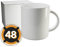 PixColor – 48 tasses de sublimation en céramique blanche avec poignée | Boîte individuelle neutre | 350 ml (11 oz) | Catégorie AAA | Passe au micro-ondes et au lave-vaisselle | Compatible avec Cricut