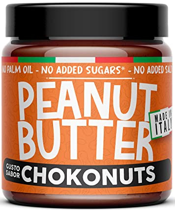 BURRO DI ARACHIDI Proteico ChokoNuts • 220g Peanut Butter Crema Di Arachidi Spalmabile • Burro Arachidi 100% Naturale Senza Olio di Palma • Crema Proteica di Arachidi e Nocciole