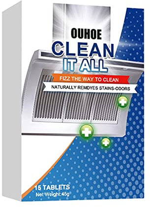 75pc Effervescent Tablet Kitchen Heavy Grease Cleaner Range Hood Stove Oven Grease Stain Remover Foam Detergent