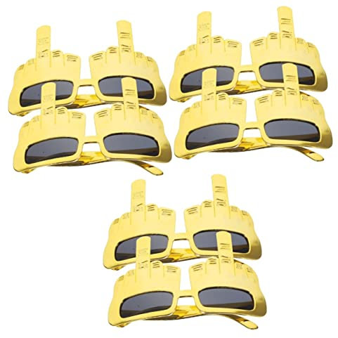 STOBOK 6stücke Witzige Sonnenbrillen Für Partys Lustige Fingerbrille Für Masquerade Und Fotorequisiten Geeignet Für Geburtstagsfeiern Festivals Und Sommer-Events