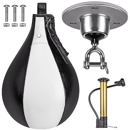 Benelabel Boxsack-Set – Premium-Ledertasche mit 360° Drehgelenk und Inflator, verwenden
