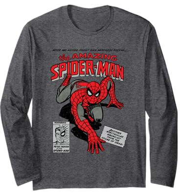 Marvel Spider-Man Retro Comic Long Sleeve T-Shirt