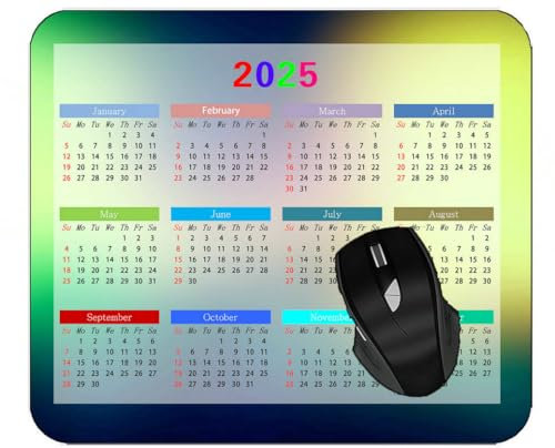 Tapis de Souris,Calendrier 2025 Tapis de Souris Gamer Mousepad,Couleur du Spot Lumineux Tapis de Souris Gaming