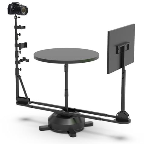 GERAZAHO Photography Turntable, 360 Photo Booth Professional Video Equipment, Liftable and adjustable at multiple angles, for Product Shooting, Photography, Video