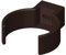 4Home&Garden | Einzelteile Dachrinnensystem RG 100 Typ 300 Fallrohr DN 60 | Kunststoff PVC Braun | Verbinder Stutzen Rinnenhalter (18 Rohrschelle)