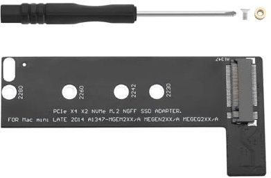 Create idea Carte Adaptateur de Disque Dur Solide NVMe M.2 NGFF Carte Adaptateur SSD Carte de Convertisseur Disque Dur SSD M-Key en Forme de L Compatible avec Macbook Mini A1347 MEGEN2 MEGEM2