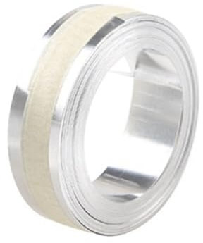 DAMET Manuelles 3D-Stempelband aus Aluminium, Ersatzteil für Hersteller von Metalletiketten, selbstklebend, kompatibel mit Etikettenherstellern DYMO M1011/M11-1, Rolle, 12 mm x 3,65 m