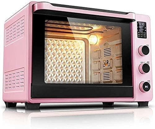 BTURYT Forno Multifunzione, Mini Forno Elettrico con Piastra di Riscaldamento, Forno per Torta Domestica, Forno A Concorrenza Automatico di Concorrenza Automatica da 40 L con Schermo A LED (Rosa)