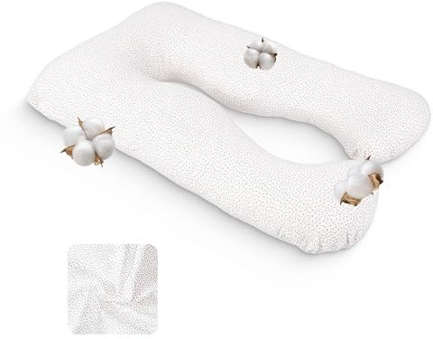 MAKOSAS Waschbarer Bambus Kissenbezug – Pillow Cover für Seitenschläferkissen, Komfortkissen für Erwachsene, Stillkissen und seitenschläferkissen Schwangerschaft- Atmungsaktiv Pillow Case | Blume