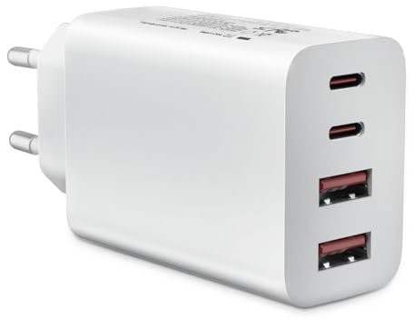 USB C Ladegerät, 4 Ports Mehrfach Ladegerät mit USB-C und USB-A, 40W Schnellladegerät PD 3.0 Power Adapter USB Netzteil für iPhone 16 15 14 Pro Max 13 12 11 SE 2020 XS XR 8 7, Samsung