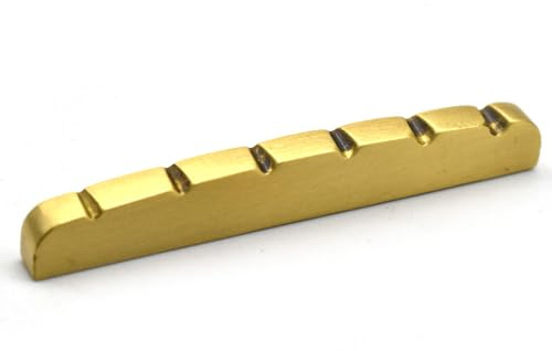 SoulDiM 42.5mm Adjustable Guitar Bridge Nut - Bell Brass Guitar Bridge Nut Regulation Replacement Parts for Gibson Les Paul LP Style Guitar (6 String for ST 42.5MM)