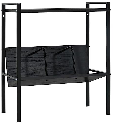 Generisch Bücherregal 2 Regalböden Schwarz 52x28x59 cm Holzwerkstoff,jiangboyue-288230