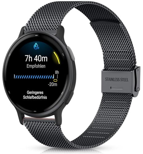 Harikiri 20mm Metall Armband mit Garmin Vivoactive 5/Vivomove 3 40mm/Vivoactive 3/3 Music,Garmin Venu/Venu 2 Plus/Venu Sq/Sq 2/Sq Music/Sq 2 Music/Vivomove/Vivomove HR/Luxe 42mm