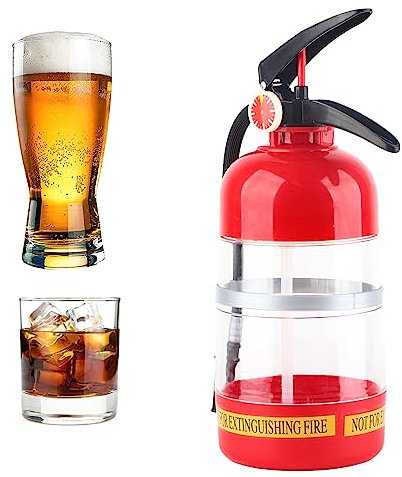 lvifloae Likörspender, 2 l, tragbarer Weinbier-Getränkespender, Cocktail-Likörpumpe, Partyzubehör, Feuerlöscher-Form, Likörspender für die Bar zu Hause