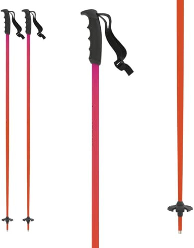 ATOMIC REDSTER Skistöcke I Rot I Größe 115 I Ski-Stöcke mit ergonomischem Griff & 60 mm Pistenteller I Robuste Ski-Poles aus hochwertigem Aluminium I Skistock mit Verstellbarer Schlaufe