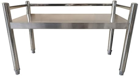 Générique Étagère Micro-ondes en Acier Inoxydable, Support de Four À Micro-ondes Robuste, Support de Rangement Pour Ustensiles de Cuisine, Vaisselle, Boulangerie, Épices(60x30x50cm)