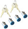 OZCCH Set Of 4 Roof Bar Rack Box Barrel Locks & 4 Keys Fits Compatible for Thule, Halfords Roof Bars & Cycle Carriers