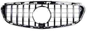 Frontgrill Für E Für Klasse W212 2009-2015 Auto Front Racing Grill Diamant Schwarz Silber Vorne Haube Kühlergrill(14-15 Black)