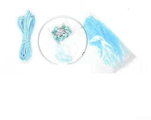 Dive into Creativity DIY For Dreamcatcher Accessories Set with Feathers for Artisty (Blue)