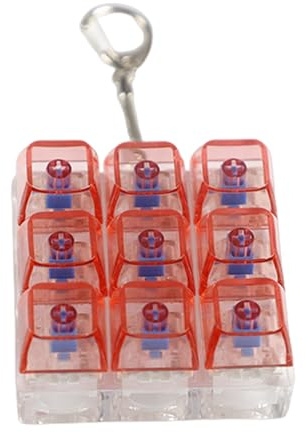 Iuhtrb Portatili 9 Tastie Switch Giocattolo Topico Tester Tattilizzati per L'Ufficio Soccorso delle Ansie E Viaggi TRASPLENT PC KeyCap
