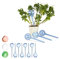 Relaxdays Globes d’arrosage en Plastique, Lot de 12, Distributeur Eau Plantes, 2 semaines, Pot Fleurs, Boules arrosage, Bleu