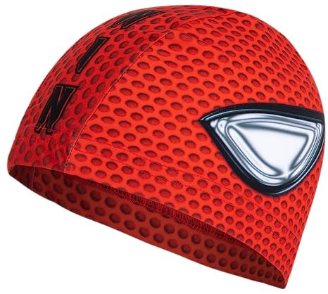 Cuffia da Nuoto Revo cap Spiderman | Cuffia in Tessuto| Cuffia da Piscina | Grande Comfort e Aderenza | Made in Italy