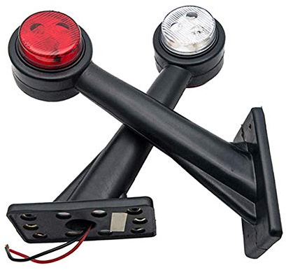 Aisoway 2 Stück 12V LED Anhänger LKW Seitenmarkierungsleuchten Umriss Stiel Lampe 20CM