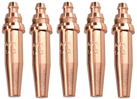 ANM Oxy Acetylene Gas Cutting Nozzle Tip Standard Length 1/32 3-6mm 5pk