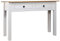 vidaXL Massivholz Panama-Kiefer Konsolentisch mit 2 Schubladen Konsole Beistelltisch Sideboard Flurtisch Schreibtisch Weiß 110x40x72cm