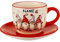 alles-meine.de GmbH Weihnachtsgeschirr Verschiedene Artikel frei wählbar 2 TLG. Set 3D Effekt Henkeltassen lustige Wichtel & Zwerge inkl. Name - groß - 250 ml - Porze..
