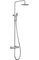 IMEX - Conjunto de ducha termostática de acero inoxidable S316 - Columna de ducha con control de temperatura con Rociador redondo y mango de ducha - Grifos de ducha - Serie Moscú IMEX BTK017/AC