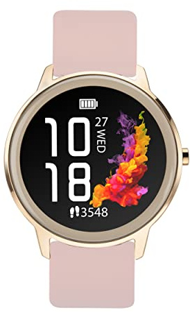 Sekonda Flex Womens 42 mm Smart Watch with Heart Rate and Sleep Monitor, Daily Activity, Sports, Music, Weather and Message Functions with Silicone Strap