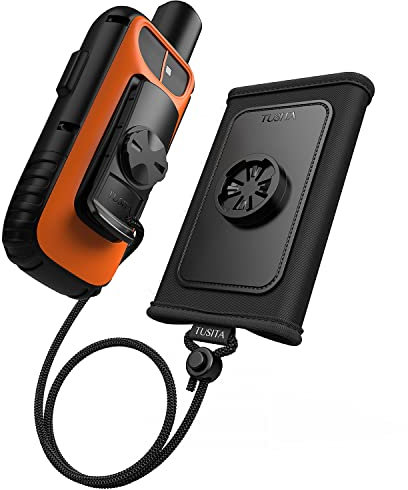 TUSITA Attache de Sac à Dos Accessoire Compatible avec Garmin Handheld GPS Appareils - Support de Bandoulière avec Épaulière - Système de Fixation du Support de Sangle