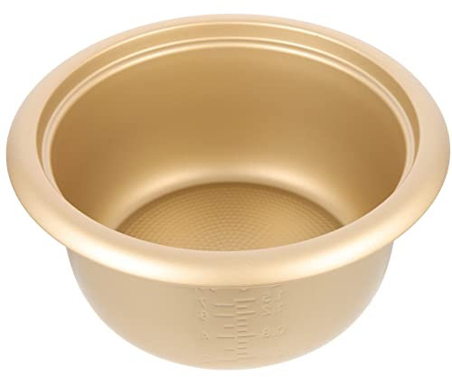 Autocuiseur Pot Intérieur de Remplacement en Métal Antiadhésif Marmite Intérieure Autocuiseur Pot Intérieur pour Puissance Cuiseur à Riz 3L Doré