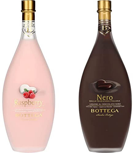 Bottega Lampone Liquore, 500ml & Bottega Nero Cioccolato Liquore - 500 ml