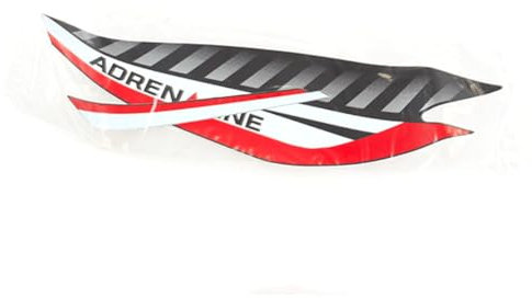 Rear Right Red/Black Panel Sticker compatible with Lexmoto Adrenaline 125 EFI XFLM125GY-2B-E4/Adrenaline 125 XFLM125GY-2B
