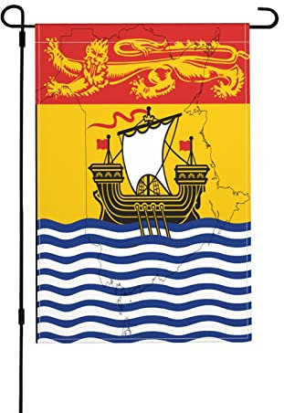 Flagge Karte von New Brunswick Wimpelkette Banner Flaggen Lebendige Farbe Gartenflagge Polyester Wimpel Banner für Outdoor Geschenke Partys, 70 x 102 cm