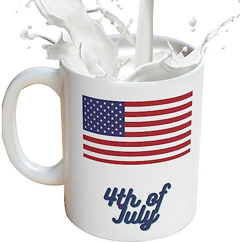 Aibyks Coppe del 4 luglio | Tazze in Ceramica per Souvenir del Giorno 'Indipendenza,Tazze ricordo da 350 ml, Regalo del Memorial Day per Moglie, Marito, Fidanzato, Fidanzata, Nonna, Nonno