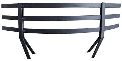 Unibos | Fire Grate, Fireplace Accessories, Harth Grates, Curved Side Coal Saver Clip on Grate, for Wood/Log Burner/Fireplace, Black - 16 Open