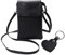NyxSeat 1 Handy-Geldbörse, 1 Liebes-Schlüsselanhänger, Handytasche, Umhängetasche aus echtem Leder, Clutch-Tasche, Mini-Umhängetasche, Mini-Umhängetasche