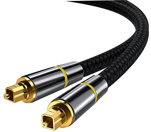 Uonlytech Optical Audio Cable Optic Audio Cord Plated Connectors for Tv Soundbar Home Theater High-fidelity Signal Transmission