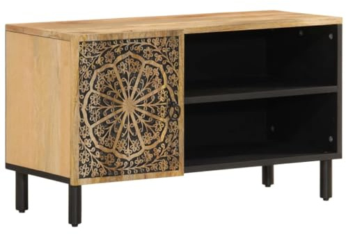 vidaXL TV-Schrank 80x31x46 cm Massivholz Mango