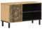 vidaXL Meuble TV, Armoire de Télévision avec Porte et Pieds, Meuble Télé avec Rangement Salon Salle de Séjour, Rétro, Bois Massif de Manguier
