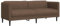 vidaXL Sofa 3-Sitzer Couch Loungesofa Polstersofa Wohnzimmer Sitzmöbel Wohnzimmermöbel Dreisitzer Loveseat Braun Kunstleder Wildlederimitat